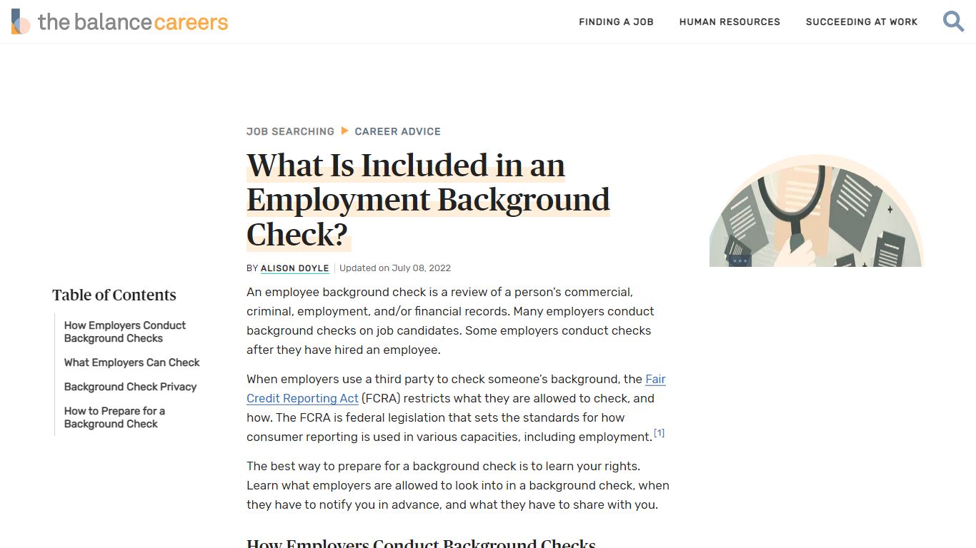 What Is Included in an Employment Background Check? - The Balance Careers